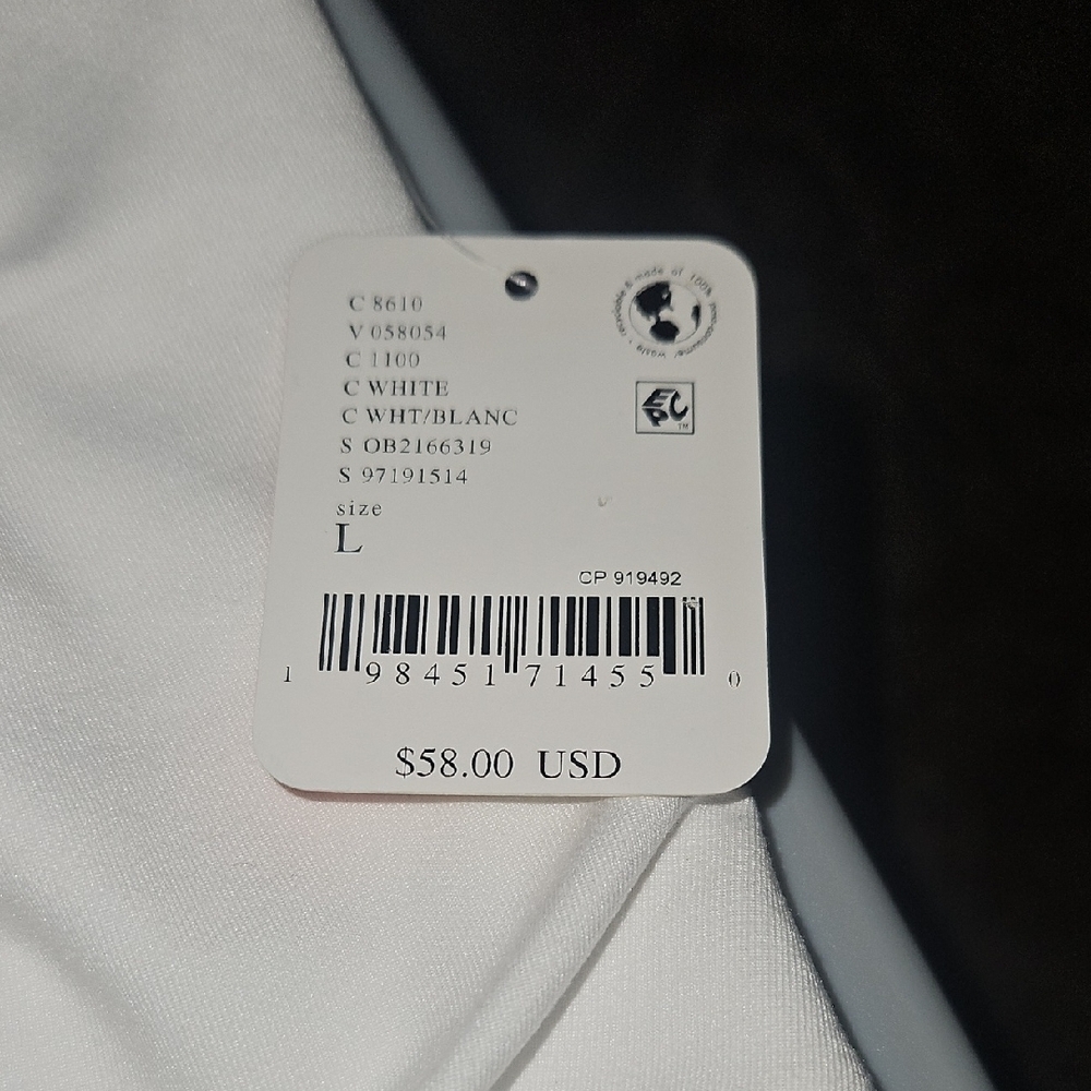 NWT Free People Movement White Sports Bra Size L - Picture 2 of 5